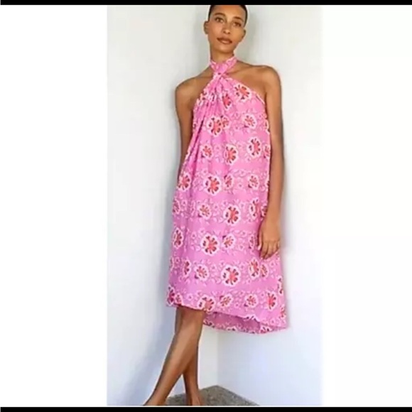 J. Crew Dresses & Skirts - J.Crew Tie-neck halter dress in climbing floral SZ S